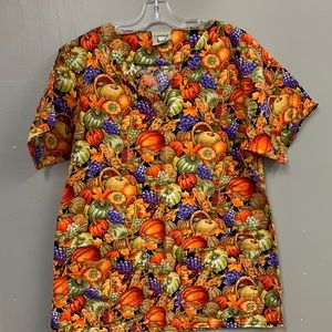 Cottonality Fall scrub top size small